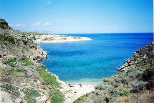 Panoramica della spiaggia di Mesachti